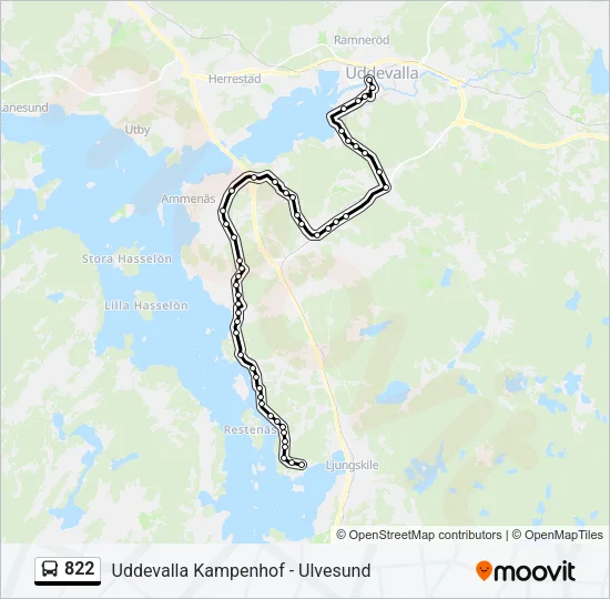 822 Bus Line Map