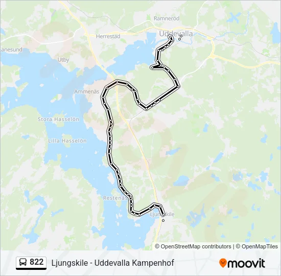 822 Bus Line Map