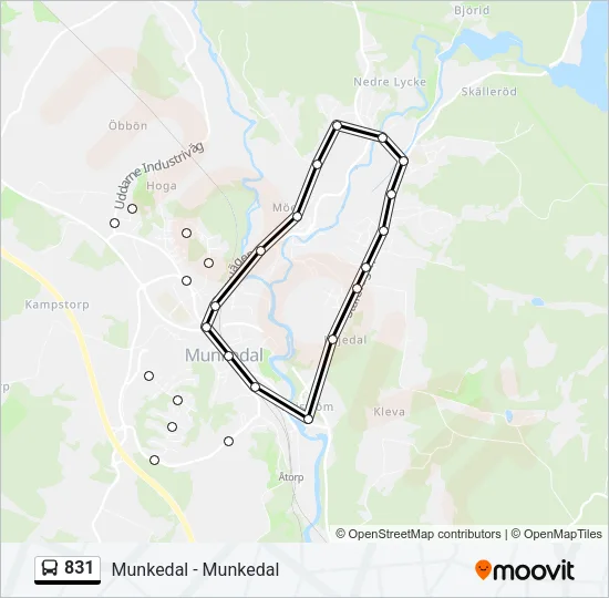 831 Bus Line Map