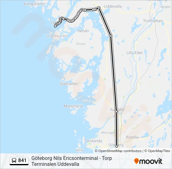 841 Bus Line Map