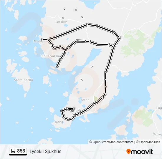 853 Bus Line Map