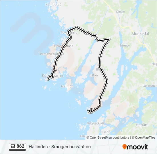 862 Bus Line Map