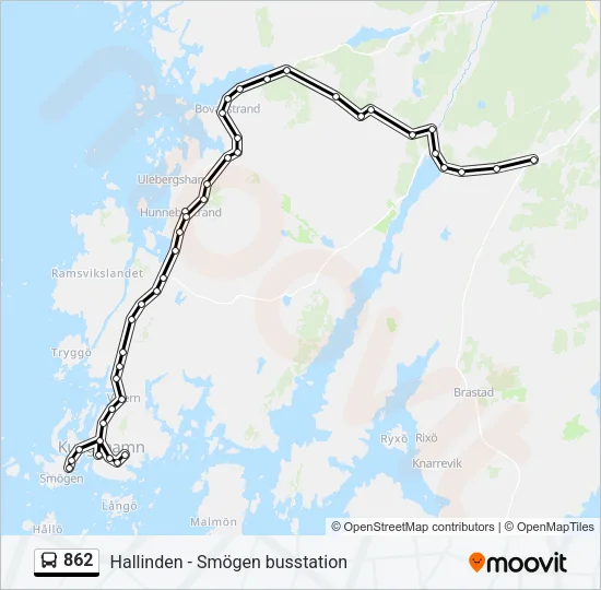 862 Bus Line Map