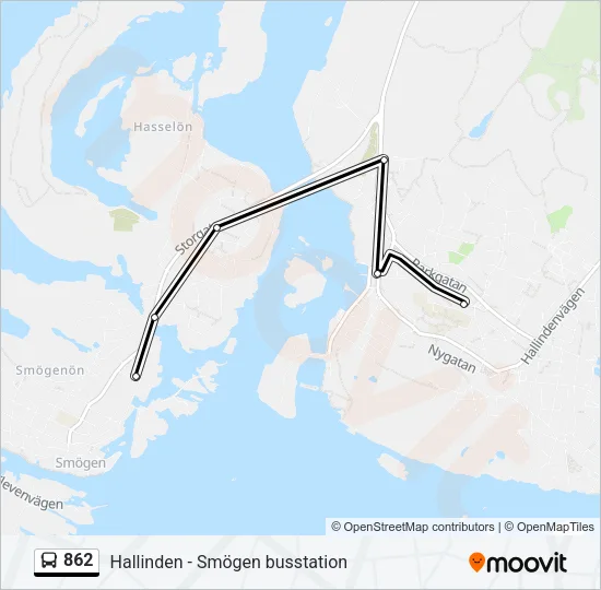 862 Bus Line Map