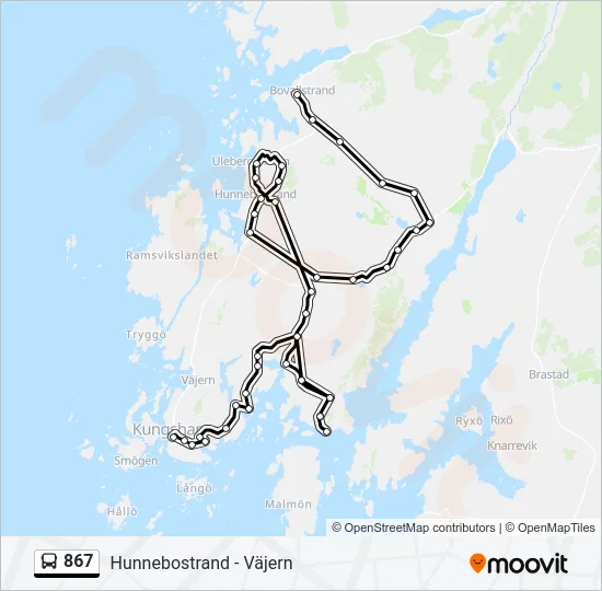 867 Bus Line Map