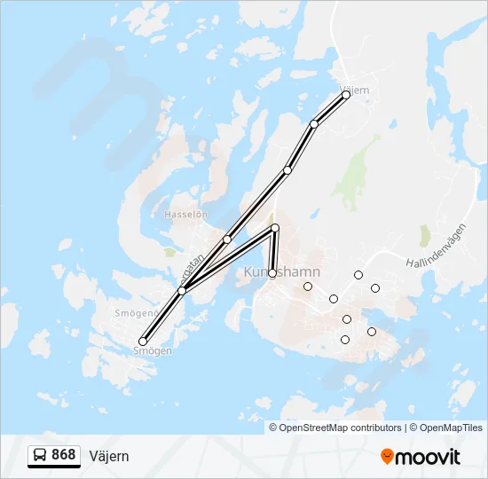 868 Bus Line Map