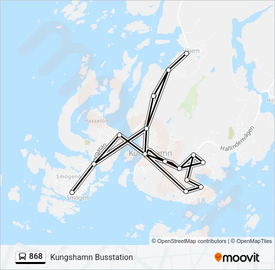 868 Bus Line Map