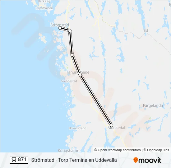 871 Bus Line Map