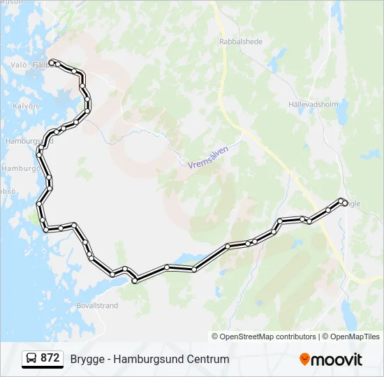 872 Bus Line Map