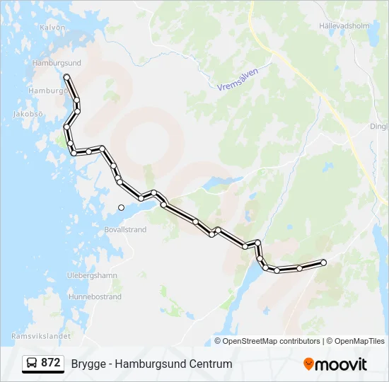 872 Bus Line Map