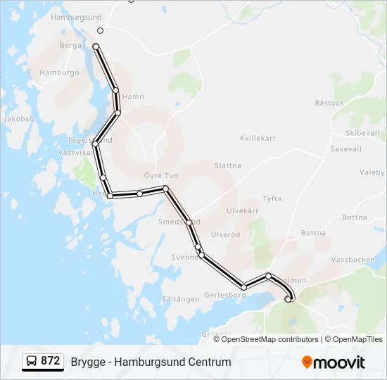 872 Bus Line Map