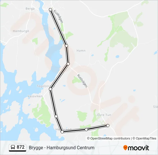 872 Bus Line Map