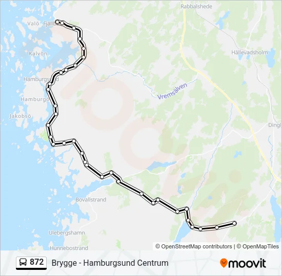 872 Bus Line Map