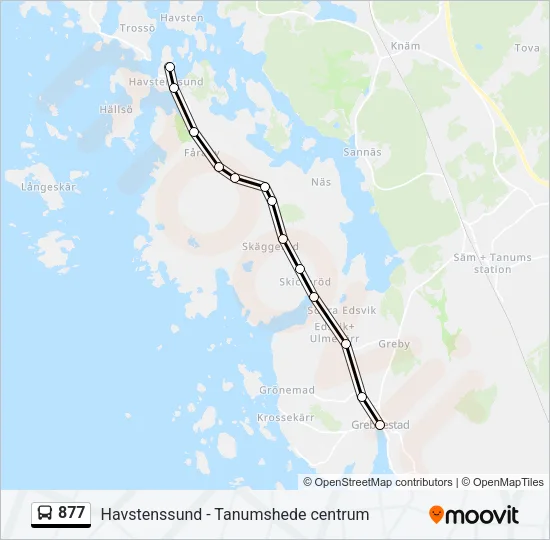 877 Bus Line Map