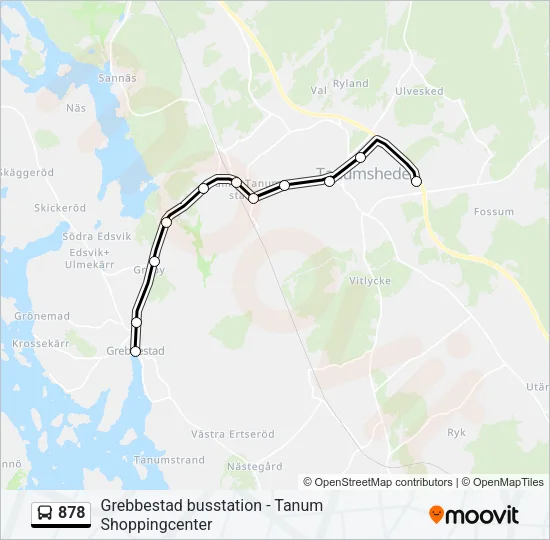 878 Bus Line Map