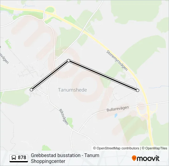 878 Bus Line Map