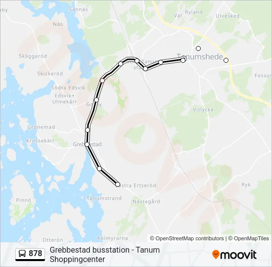 878 Bus Line Map