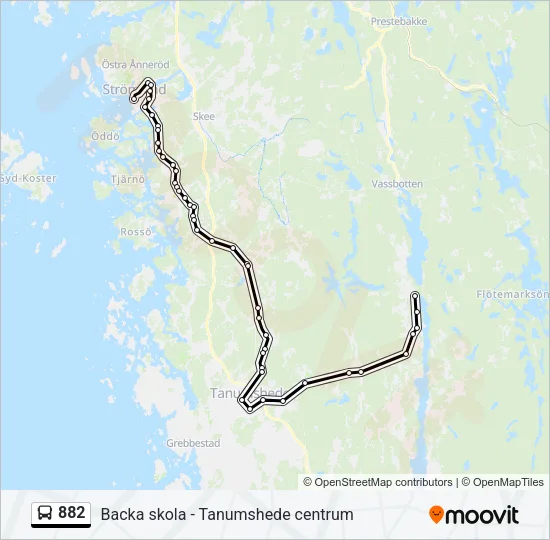 882 Bus Line Map