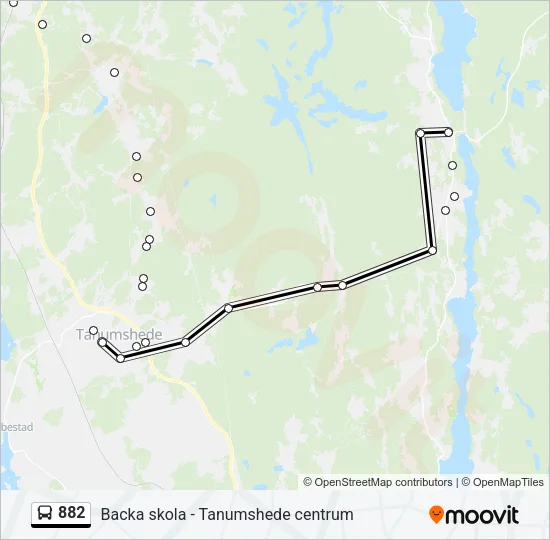882 Bus Line Map