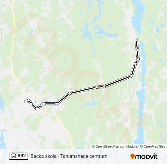 882 Bus Line Map