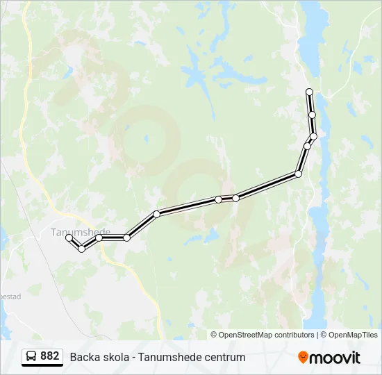 882 Bus Line Map