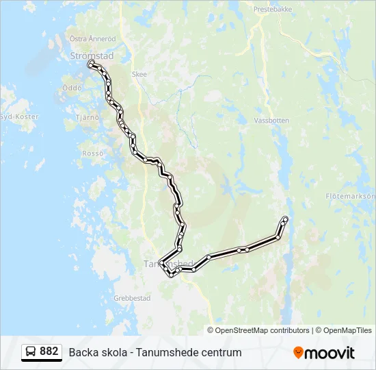 882 Bus Line Map