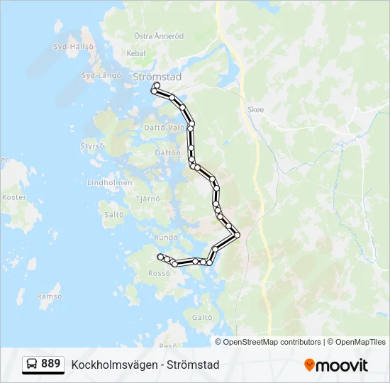 889 Bus Line Map