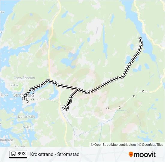 893 Bus Line Map