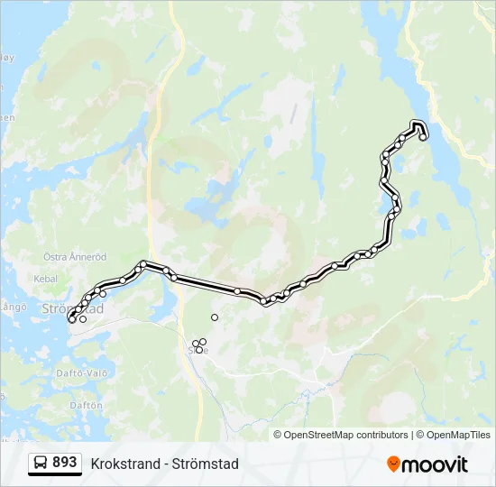 893 Bus Line Map