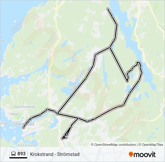 893 Bus Line Map