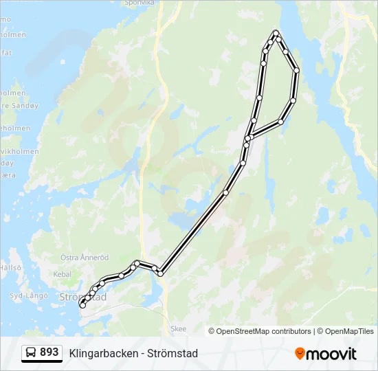 893 Bus Line Map