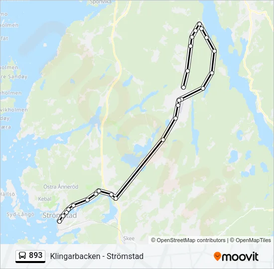 893 Bus Line Map