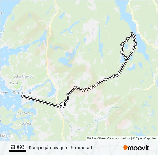 893 Bus Line Map