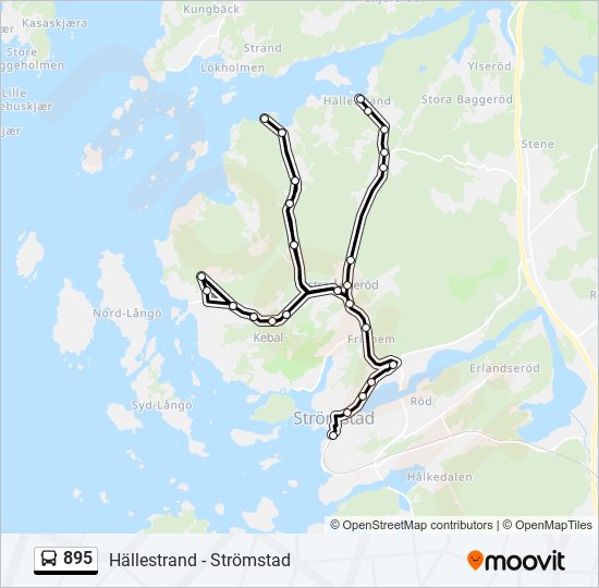 895 bus Line Map