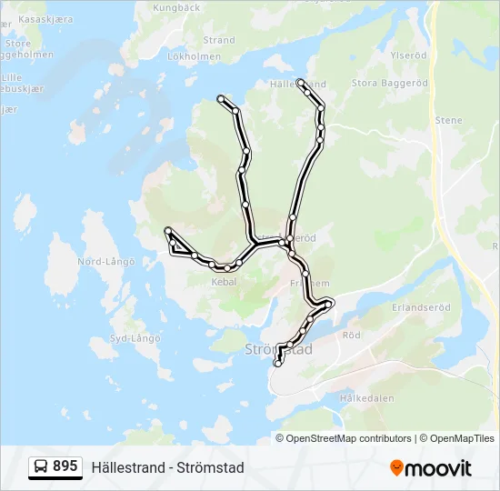 895 Bus Line Map