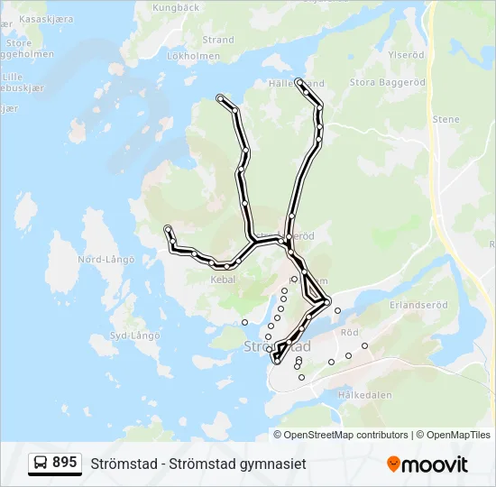 895 Bus Line Map