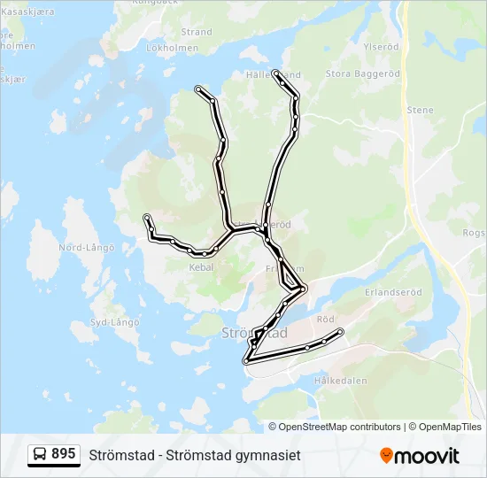 895 Bus Line Map