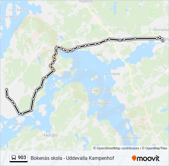 903 bus Line Map