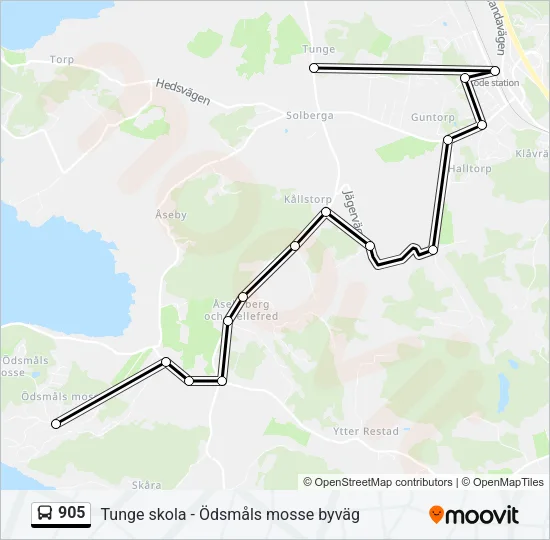 905 Bus Line Map