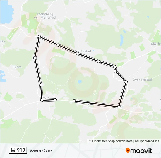 910 Bus Line Map