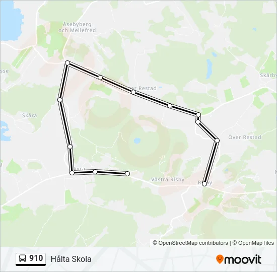 910 Bus Line Map