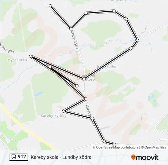 912 Bus Line Map