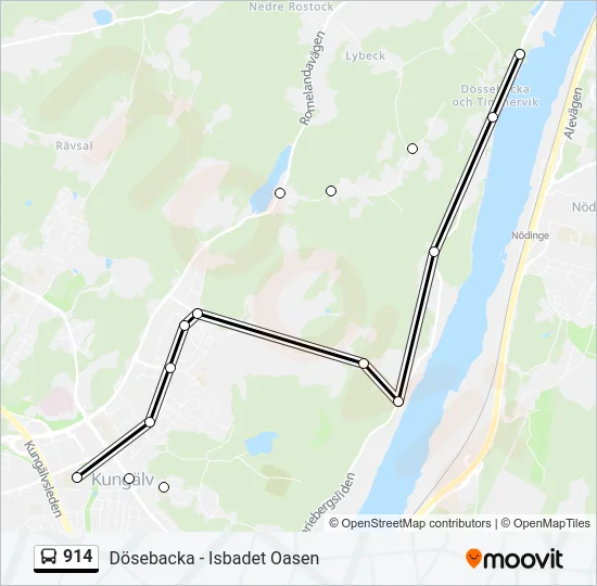 914 Bus Line Map