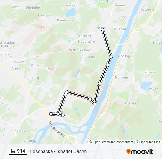 914 Bus Line Map