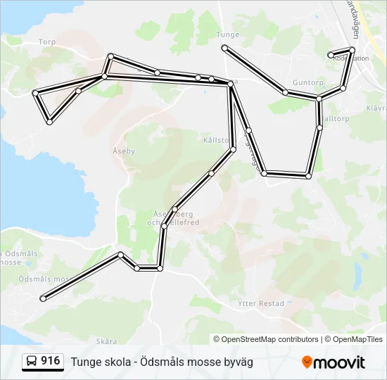 916 Bus Line Map