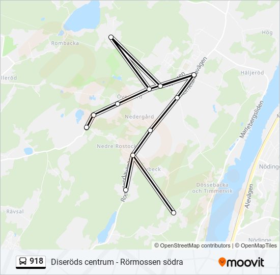 918 bus Line Map