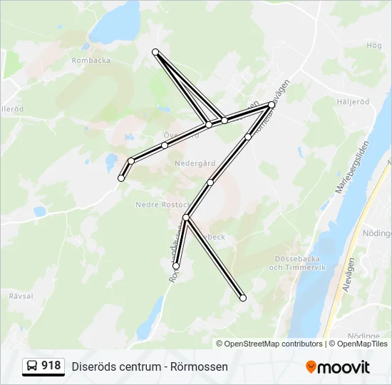 918 Bus Line Map