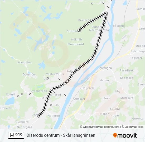 919 Bus Line Map