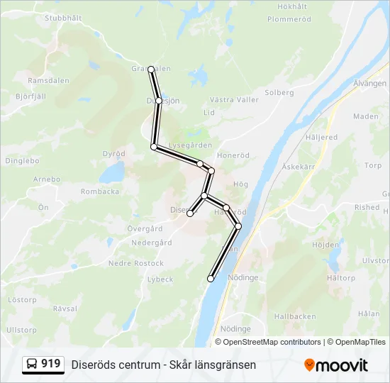 919 Bus Line Map