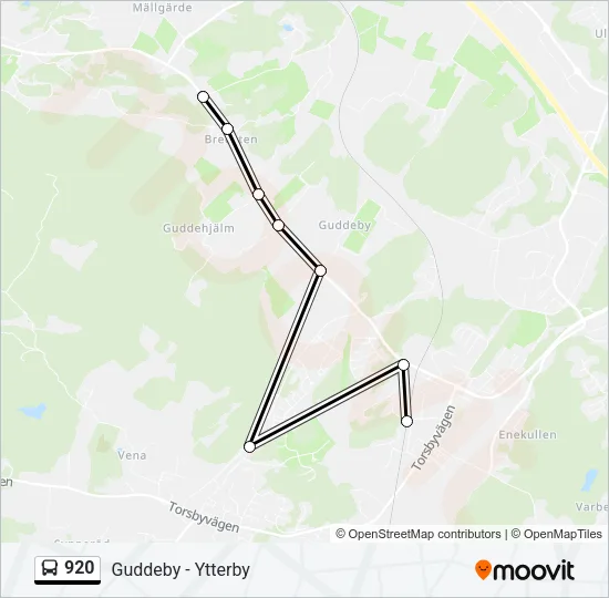 920 Bus Line Map